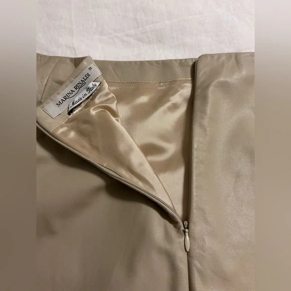 MARINA RINALDI LEATHER SKIRT - Picture 5 of 16